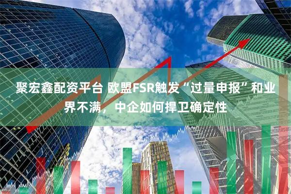 聚宏鑫配资平台 欧盟FSR触发“过量申报”和业界不满，中企如何捍卫确定性
